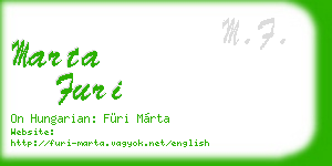 marta furi business card